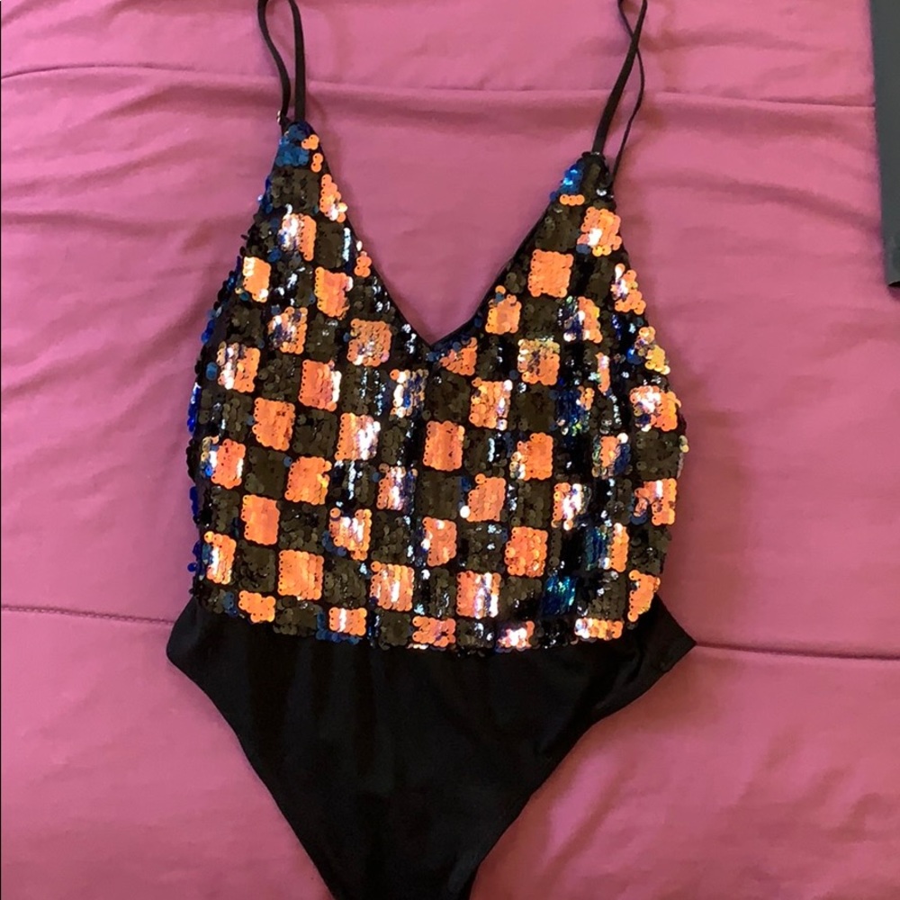 Forever 21 Sequin Party body suit